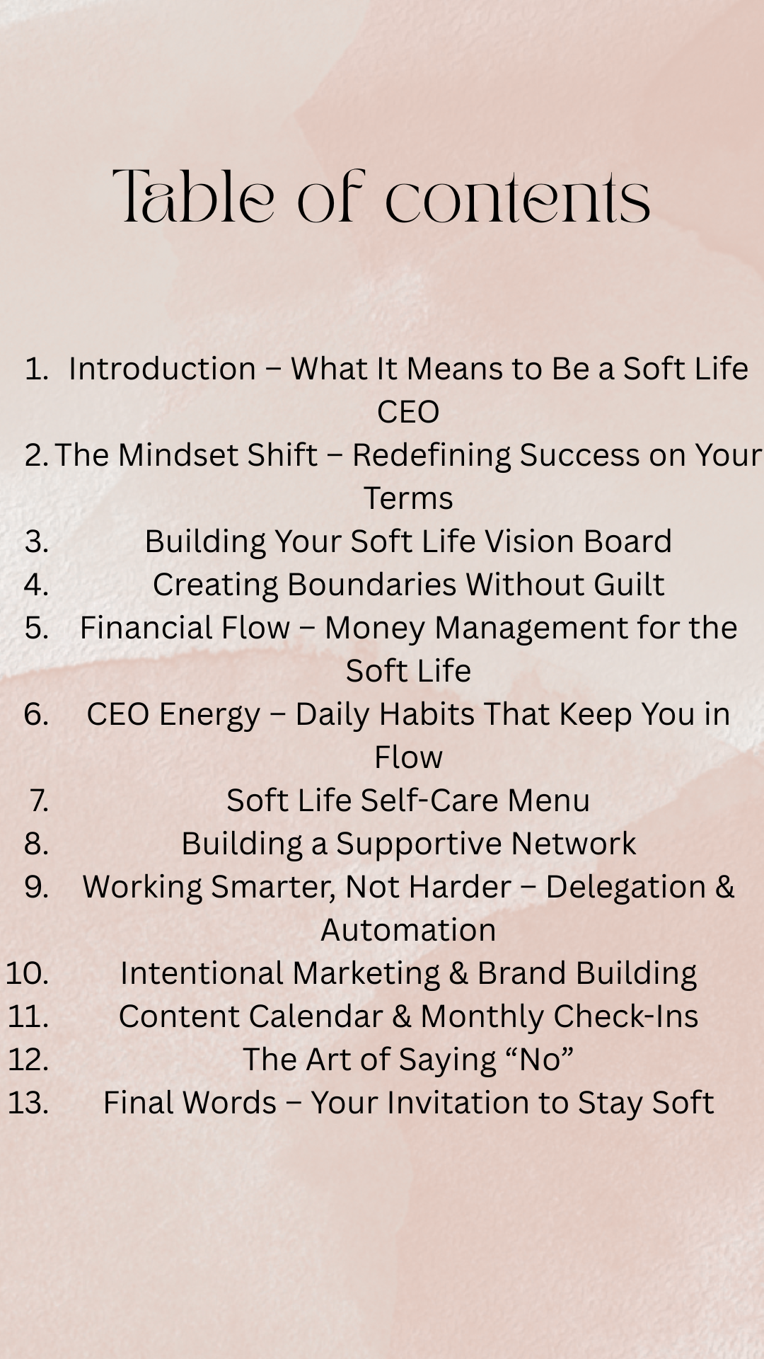Soft Life CEO E-Book